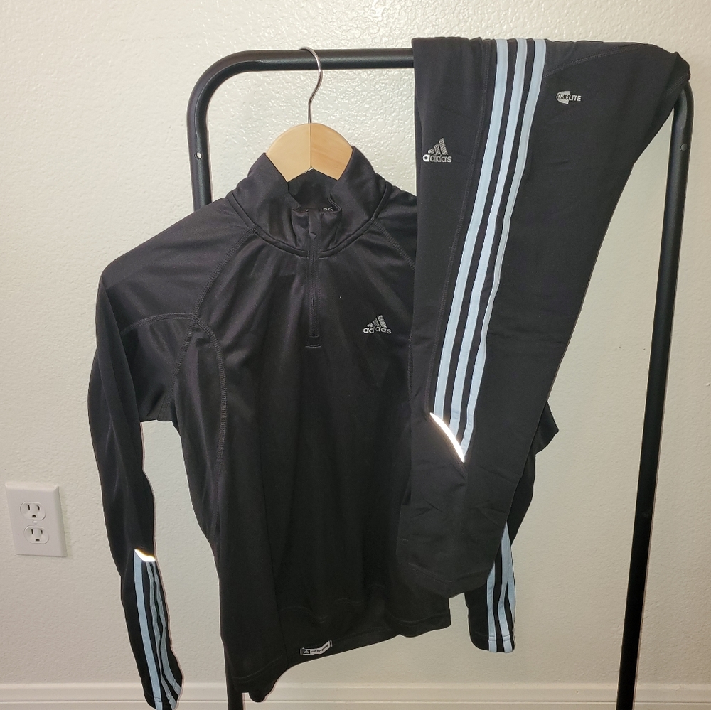 📍Adidas youth track suit matching set sz M